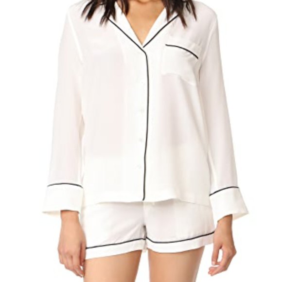 Equipment Other - DROP! Equipment White Silk Lillian Classic PJ Set
